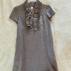 Gray J. Crew Ruffled Shift Dress, Size 2